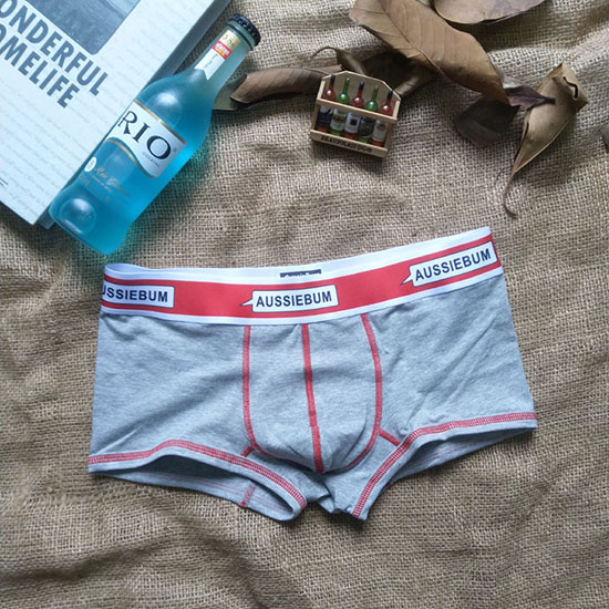 Boxer Aussiebum Hombre Gris Rojo